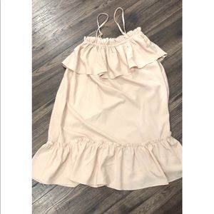 Cute tan ruffle dress size small
